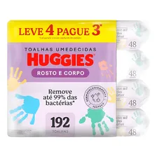 Lenço Umedecido Huggies Rosto E Corpo HipoalergĂȘnico Kit 4un Foto mini 1