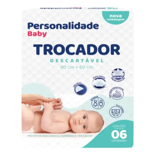 Lençol Absorvente Personalidade 80cm X 60cm - 24 Pacotes Gênero Sem gênero Tamanho Médio (M) Foto 1