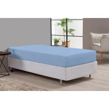 Lençol Avulso 180 Fios Percal Solteiro Azul 180 Fios Foto  mini 1