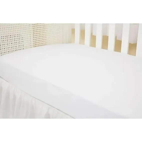 Lençol Avulso Com Elástico Para Mini Berço Branco 200 Fios Foto 1