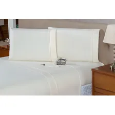 Lençol Casal 40cm 3 Pçs C/ P Palito Percal 180 Fios Cor Palha Foto mini 1