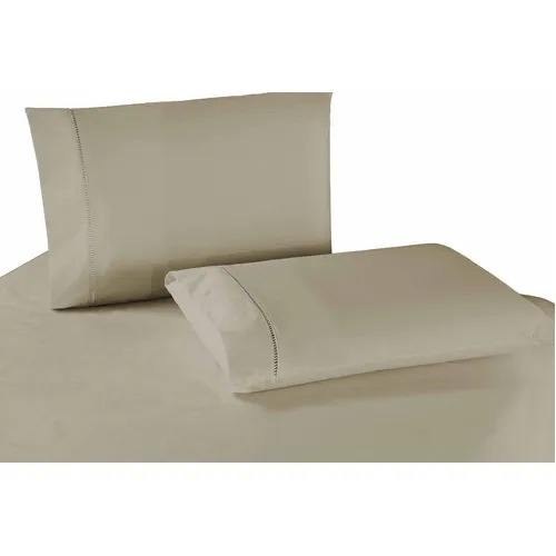 Lencol Casal Elastico 400 Fios Bege Jg De Cama Micropercal Foto 1