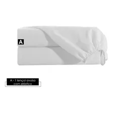 Lençol Com Elastico Percal 200 Fios 100% Algodão Solteiro Cor Branco Foto mini 2
