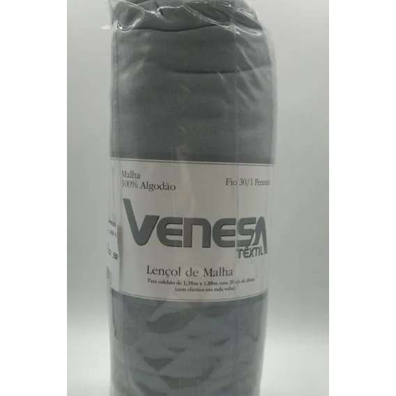 Lençol Malha Algodão Penteado 30/1 Macio Super King Venesa Foto 1