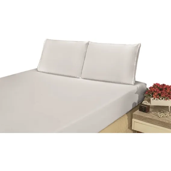 Lençol Para Cama Box 30cm Altura Cores Com Elástico Cor Branco Foto 1