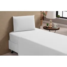 Lençol plano Lar Textil Lençol sem elástico solteiro casal hospital presĂdio hotel solteiro cor branco 150 fios Foto mini 1