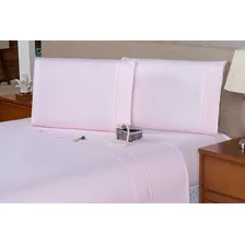 Lençol Solt. 3 Pçs Percal 200 F C Vira P Palito 12 Cores Cor Rosa Desenho Do Tecido Liso Foto mini 1