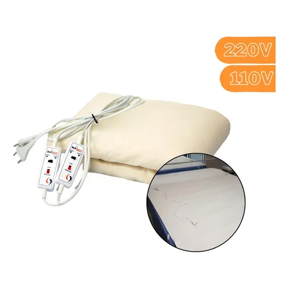 Lençol Térmico Casal Controle 2 Temperaturas 110v 220v Foto 1