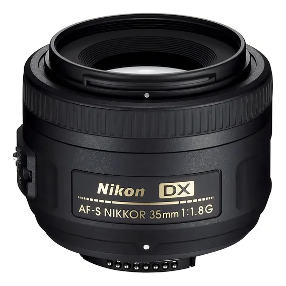 Lente Nikon 35mm f/1.8G preta Foto 1