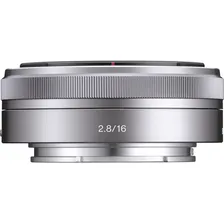 Lente Sony E 16mm F/2.8 - Sel16f28 + Nf-e ** Cor Prateado Foto mini  3