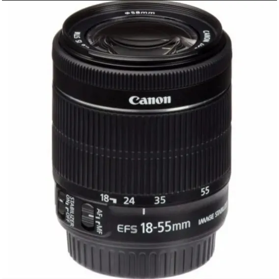 Lente Zoom Con Montaje Canon Ef-s Canon Ef-s 18-55mm 18-55mm De Distancia Focal Color Preto Foto 1