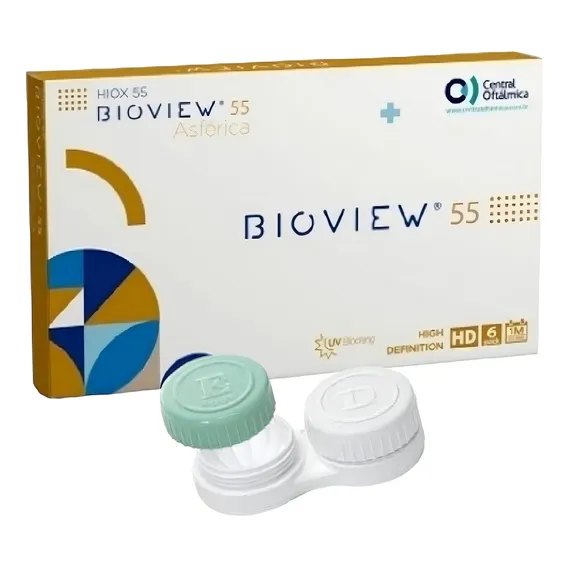 Lentes De Contato Bioview Asferica Hd - Cx Com 6 Lentes Grau Esférico Sem Grau Foto 1