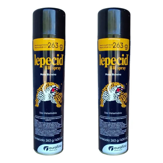 Lepecid Br Spray 263g Mata Bicheira Ouro Fino Kit 2 Unidades Foto 1