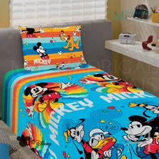 Lepper Kids Jogo Lençol Infantil Lepper Mickey Solteiro 2 Peças Jogo de lençóis Foto mini 2