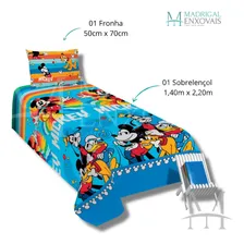 Lepper Kids Jogo Lençol Infantil Lepper Mickey Solteiro 2 Peças Jogo de lençóis Foto mini 4