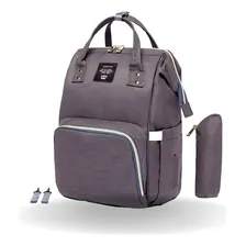 Lequeen Oficial Mochila Maternidade 25x40cm cor cinza feminina mãmãe bebê reforçada Foto  mini 1