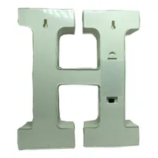 Letra Luminária Led 3d Decorativa Branco Hiperfesta Und Cor H Foto mini 2