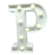Letra Luminária Led 3d Decorativa Branco Hiperfesta Und Cor P Foto mini 1