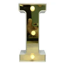 Letra Luminária Led 3d Decorativa Dourada Hiperfesta Und Cor I Foto mini 1