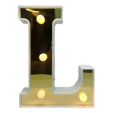 Letra Luminária Led 3d Decorativa Dourada Hiperfesta Und Cor J Foto mini 2