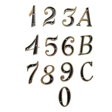 Letras E Números Residenciais Pvc (avulsas) Cor Preto/dourado Foto mini 1