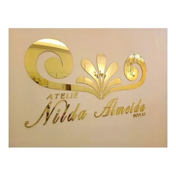 Letras Em Acrílico Espelhado 100 X 30 Rose Gold, E Outros Foto 1