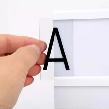 Letreiro Quadro Led Light Box Cinema A4 Com 96 Letras Numero Foto mini 2