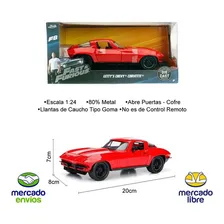 Letty's Chevy Corvette 1966 Vermelho Velozes e Furiosos 1:24 Jada Foto  mini 1