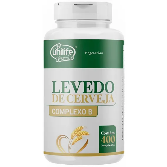 Levedo de Cerveja Complexo B Unilife 400 Comprimidos Foto 1