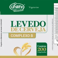 Levedo de Cerveja Complexo B Unilife 400 Comprimidos Foto mini 2