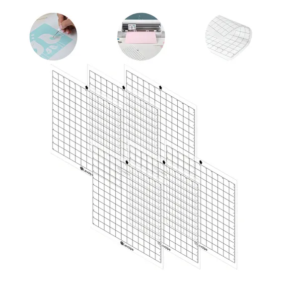 Levolpe 6 bases de corte para silhouette cameo plotter com cola 30x30 Foto 1