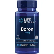 Life Extension Boro 3mg Advanced Chelate 100 Cápsulas Sabor Sem sabor Foto mini 1