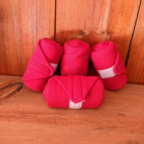 Liga De Descanso Para Cavalo Jogo Com 4 Peças Super Cor Vermelho Foto 1
