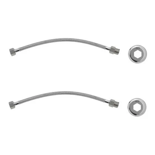 Ligacao Flexivel Malha Aco 40cm 4607.c.040 - Deca Kit 2 Pçs Cor Prateado Foto 1