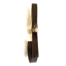 Ligeira De Chifre E Couro Para Laço Na Traseira Do Arreio Cor Marrom-escuro Foto mini 4