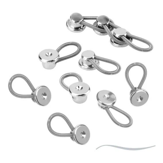 Like Tie Kit 10 Extensor Colarinho De Camisa Metal Inox Cor Prateado Foto 1
