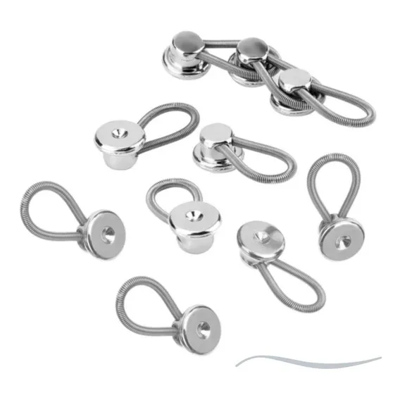 Like Tie Kit 10 Extensor Colarinho De Camisa Metal Inox Cor Prateado Foto 1
