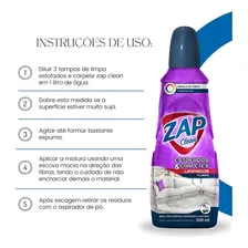 Limpa Carpetes E Estofados Zap Clean 500ml Limpa Tapetes Foto mini 2