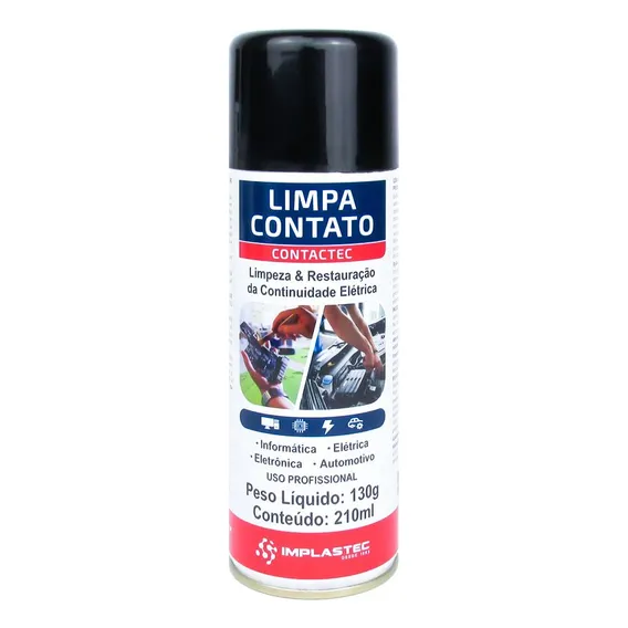 Limpa Contato Contactec 130 Gramas 210ml Implastec Foto 1