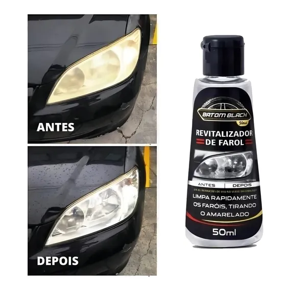 Limpa Farol Batom Black Farol Tira Amarelado Automotivo Cor Revitalizador Foto 1