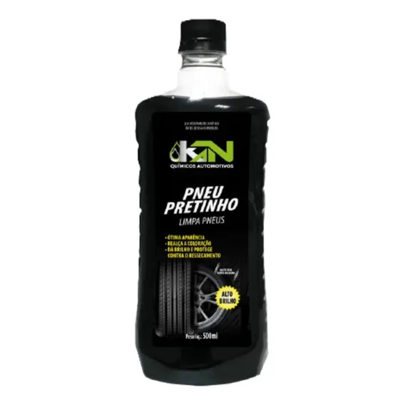 Limpa Pneu Pretinho 500ml KN Automotivos Limpeza De Carro Moto Caminhonete Foto 1