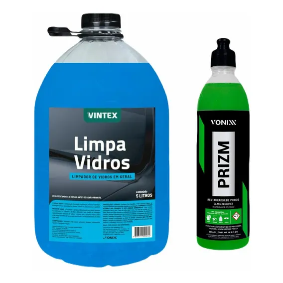 Limpa Vidro Vintex 5l + Prizm Removedor Chuva 500ml Vonixx Foto 1