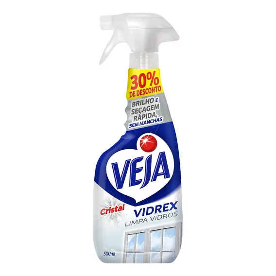 Limpa Vidros Cristal Vidrex 500ml Veja Foto 1