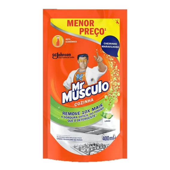 Limpador Desengordurante Cozinha Limão Mr Músculo 400ml Foto 1