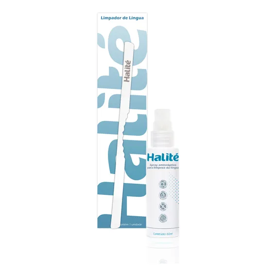 Limpador Raspador De Língua + Spray Solta Saburra Lingual Foto 1