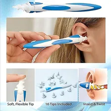 Limpador Removedor De Cera Ouvido Limpeza Orelha Kit 16 Tips Foto mini 3