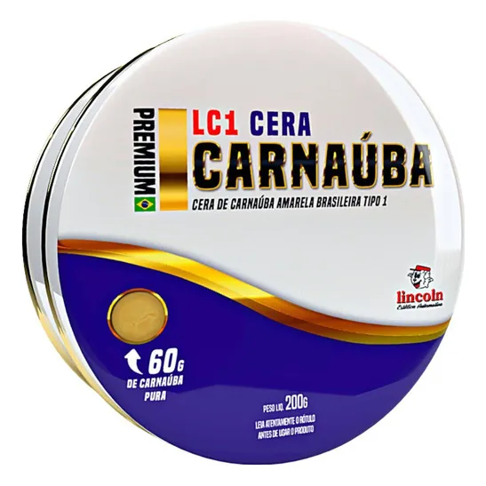 Lincoln Cera De Carnaúba 200g Com Aplicador Nova Embalagem Foto 1