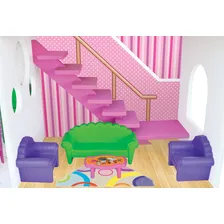 Linda Casinha Boneca Mobiliada Sweet Home Brinquedo Menina Cor Rosa Foto mini 4