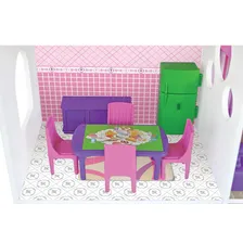 Linda Casinha Boneca Mobiliada Sweet Home Brinquedo Menina Cor Rosa Foto mini 3