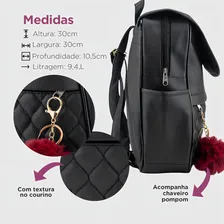 Linda Mochila Bolsa Pequena Feminina Moda Varejo Atacado Cor Preto-marrom Foto mini  3